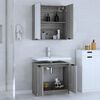 vidaXL Set de muebles de ba&ntilde;o 2 pzas madera de ingenier&iacute;a gris sonoma