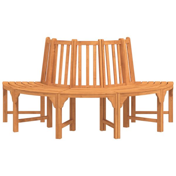 vidaXL Banco de &aacute;rbol semicircular madera maciza eucalipto &Oslash;208 cm