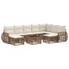 vidaXL Conjunto de sof&aacute;s de jard&iacute;n 10 pcs Beige rat&aacute;n sint&eacute;tico