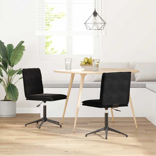 vidaXL Sillas de comedor 2 unidades terciopelo negro