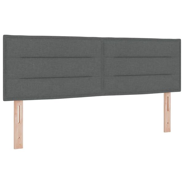 vidaXL Cama tipo Box Spring con colch&oacute;n Gris oscuro 200 x 160 cm tela