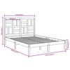 vidaXL Estructura de cama sin colchón madera maciza blanco 120x190 cm