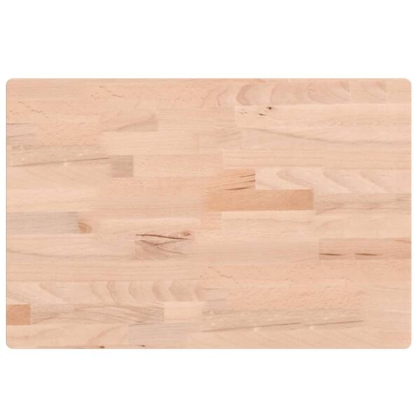 vidaXL Encimera de baño madera maciza de haya 60x40x2,5 cm