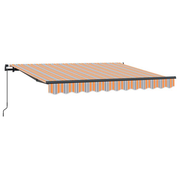 vidaXL Toldo Retr&aacute;ctil Manual Multicolor 350 x 200 cm tela