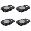 vidaXL Plataformas rodantes con 8 ruedas 4 pzas PP negro 150 kg