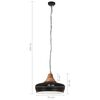 vidaXL L&aacute;mpara colgante industrial hierro negro y madera 26 cm E27