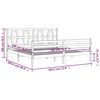 vidaXL Estructura cama de matrimonio con cabecero madera maciza blanco