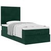 vidaXL Estructura cama otomana colchones terciopelo verde oscuro
