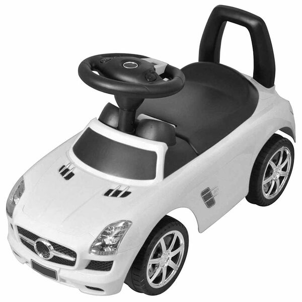vidaXL Coche de ni&ntilde;os accionado con el pie blanco