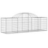 vidaXL Cestas de gaviones 14 uds forma de arco hierro 200x50x60/80 cm