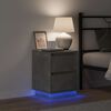 vidaXL Armario de Noche 2 pcs Gris Concreto 39 x 34,5 x 50 cm