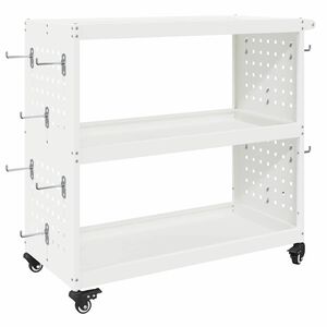 vidaXL Carro de herramientas con estante Blanco 75 x 35 x 73 cm