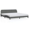 vidaXL Estructura de cama Dover tela gris oscuro 193x203 cm