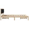 vidaXL Estructura de cama Negro 140 x 190 cm Madera de pino macizo