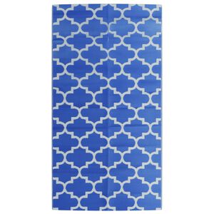 vidaXL Alfombra de exterior PP ARAKIL azul 80x150 cm