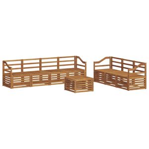 vidaXL Juegos de sof&aacute;s 8 pcs Natural Madera de Acacia S&oacute;lida