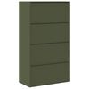vidaXL Armario de almacenamiento 2 pcs Verde Oliva 80 x 40 x 140 cm