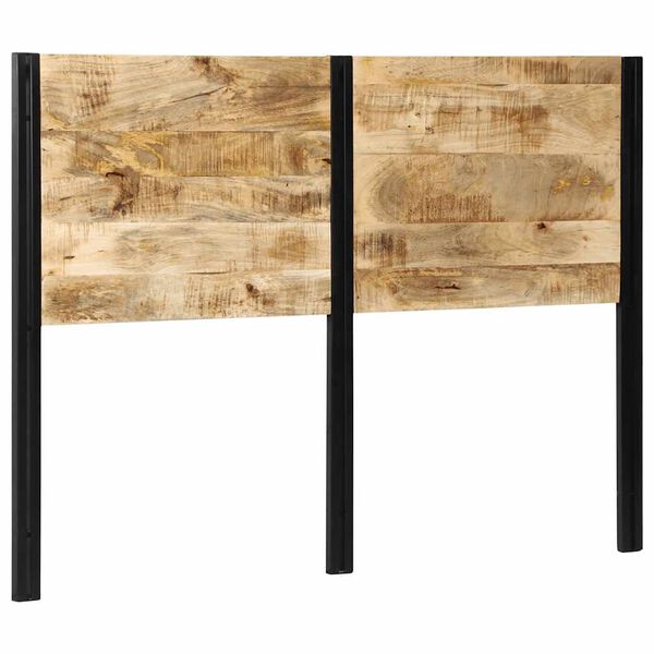 vidaXL Cabecero 140 cm Madera Maciza Mango y Hierro