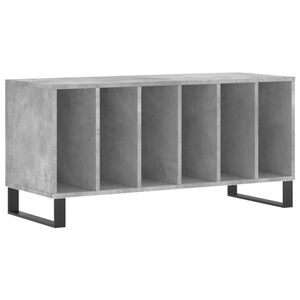 vidaXL Mueble discos madera contrachapada gris hormig&oacute;n 100x38x48 cm