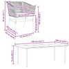 vidaXL Juego de comedor de jard&iacute;n 7 pzas con cojines rat&aacute;n PE marr&oacute;n