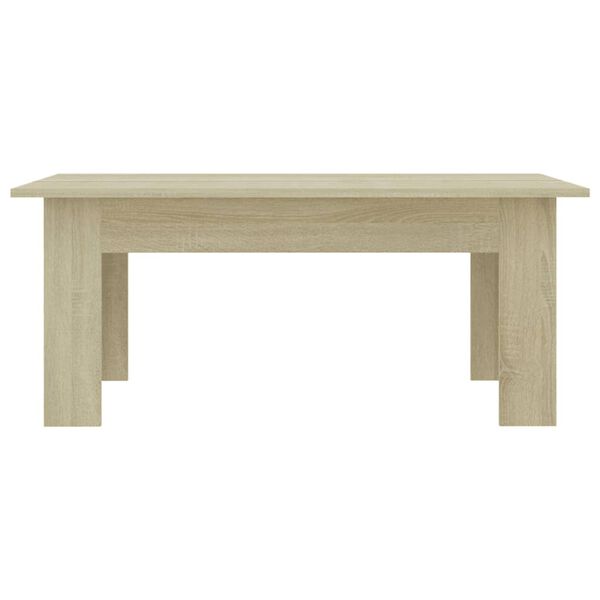vidaXL Mesa de centro madera contrachapada color roble 100x60x42 cm