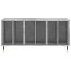vidaXL Mueble discos madera contrachapada gris hormigón 100x38x48 cm