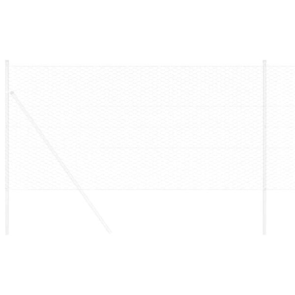 vidaXL Cerca Hexagonal Plateado 0,4 x 50 m Acero galvanizado