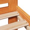 vidaXL Cama sin colch&oacute;n madera maciza de pino marr&oacute;n cera 200x200 cm