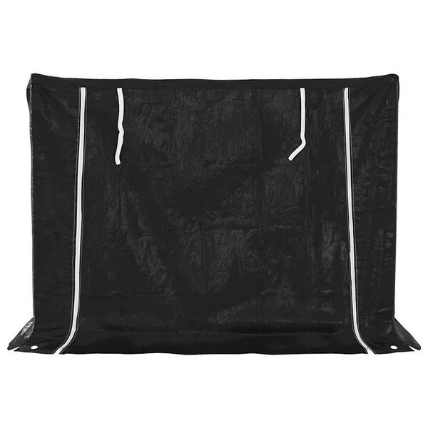 vidaXL Le&ntilde;ero cubierta lluvia 151x80,5x110,5 cm acero galvanizado