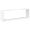 vidaXL Estantes cubo de pared 4 uds contrachapado blanco 80x15x26,5 cm