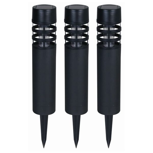 Luxform L&aacute;mpara LED solar de jard&iacute;n Montelimar 3 unidades negro