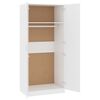 vidaXL Armario de madera contrachapada blanco 80x52x180 cm
