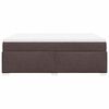 vidaXL Cama box spring con colch&oacute;n tela marr&oacute;n oscuro 140x190 cm