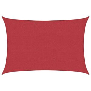 vidaXL Toldo de vela rojo HDPE 160 g/m&sup2; 4x5 m