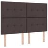 vidaXL Cama tipo Box Spring Marr&oacute;n Oscuro 160 x 200 cm tela