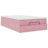 vidaXL Cama otomana con colch&oacute;n terciopelo rosa 120x190 cm