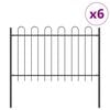 vidaXL Valla de Jard&iacute;n 6 pcs Gris 10,2 x 1 m