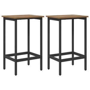 vidaXL Taburete de bar 2 uds. Roble artisan 40 x 32 x 64 cm