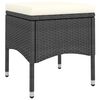 vidaXL Set comedor jard&iacute;n 5 pzas rat&aacute;n sint&eacute;tico y madera acacia negro