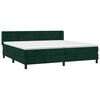 vidaXL Cama box spring con colch&oacute;n terciopelo verde oscuro 200x200 cm