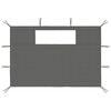 vidaXL Paredes laterales de cenador con ventanas 2 uds gris antracita