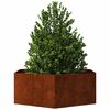 vidaXL Jardinera de acero corten oxidado 138x120x45 cm