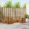vidaXL Juegos de sof&aacute;s 6 pcs Natural Madera de Acacia S&oacute;lida