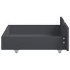 vidaXL Estructura de cama con 2 cajones pino gris oscuro 100x200 cm