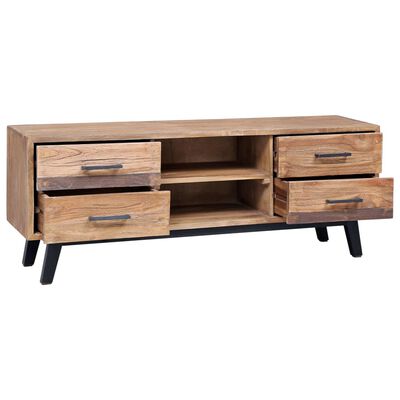 vidaXL Mueble para TV de madera maciza de teca 120x30x45 cm