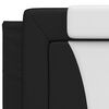 vidaXL Estructura de cama Viana sin colch&oacute;n cuero sint&eacute;tico negro blanco 200x200 cm