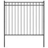 vidaXL Valla de jard&iacute;n ASSEN de acero, 1,7 x 1,5 m, negro