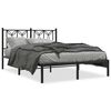 vidaXL Estructura cama sin colch&oacute;n con cabecero metal negro 140x190 cm