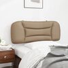 vidaXL Cabecero de cama acolchado Hvar cuero sint&eacute;tico capuchino 100 cm