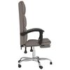 vidaXL Silla de oficina reclinable de tela gris taup&eacute;